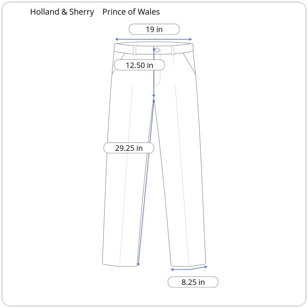 Holland & Sherry Saville Row Bespoke Suit Prince of Wales Super 130s 46R 38W - Picture 4 of 10